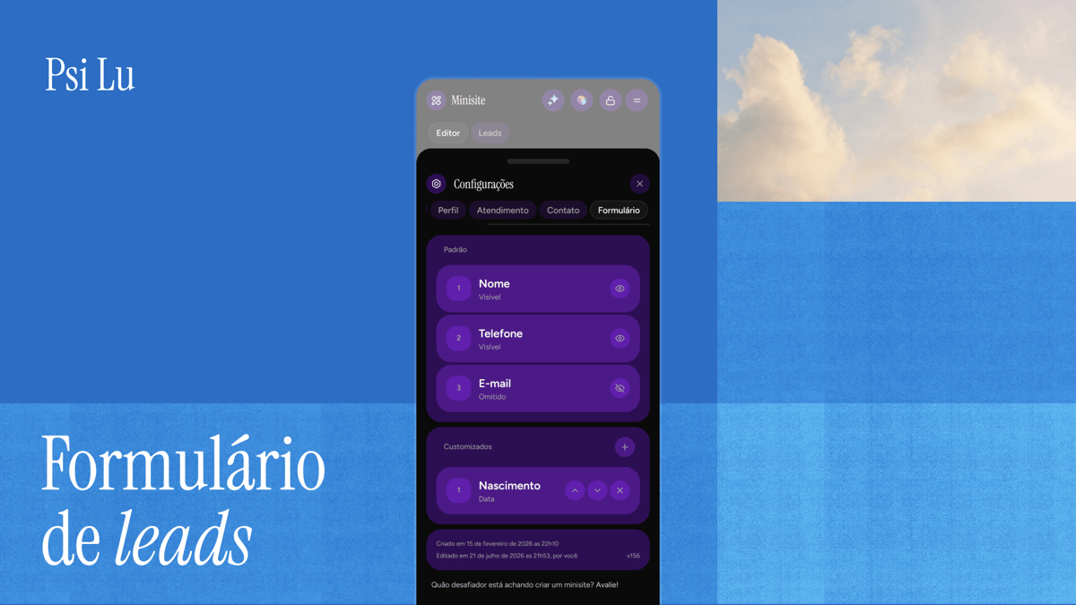 Capture pessoas interessadas no seu atendimento pelo minisite